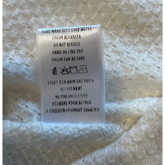 Altar’d State Tinsley Pieced Tunic Top Sz M Cream Waffle Knit Vanilla Girl Soft - Picture 6 of 8